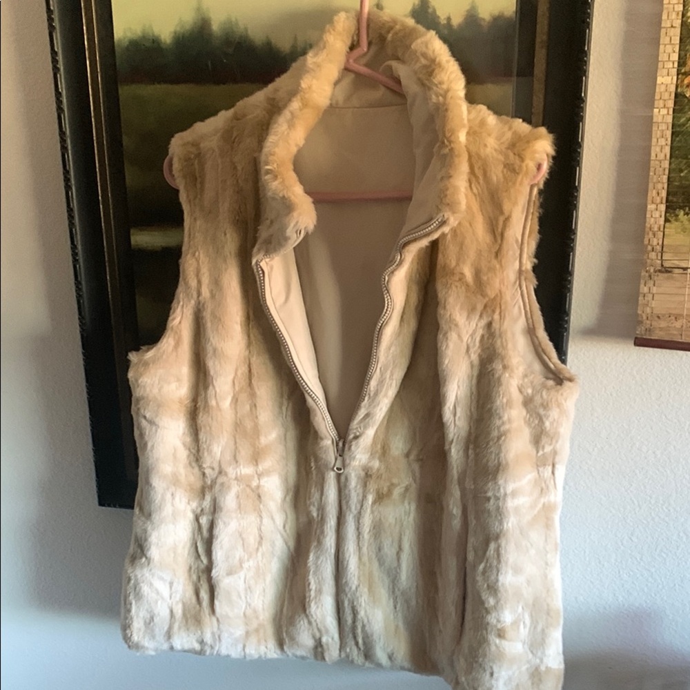 Cream Faux Fur Vest